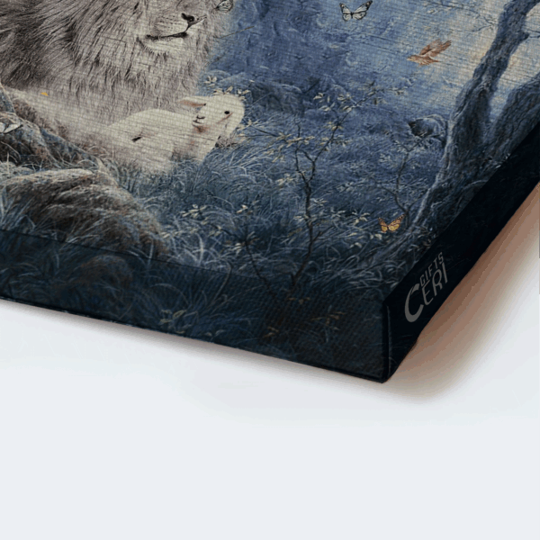Jesus Landscape Poster Home Decor – Forest Lion Lamb Life of Jesus Gift for Christian