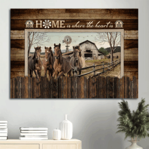 Christian Home Decor: Jesus Landscape Poster Gift - Quarter Horses Meadow Land & Christian Wall Art