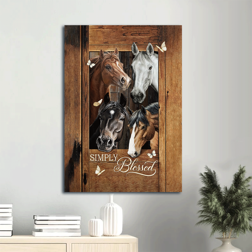 Christian Home Decor Gift: Jesus Portrait Poster with Quarter Horses and Butterfly – Wall Art Prints Christian Home Decor Gift: Jesus Portrait Poster with Quarter Horses and Butterfly – Wall Art Prints
