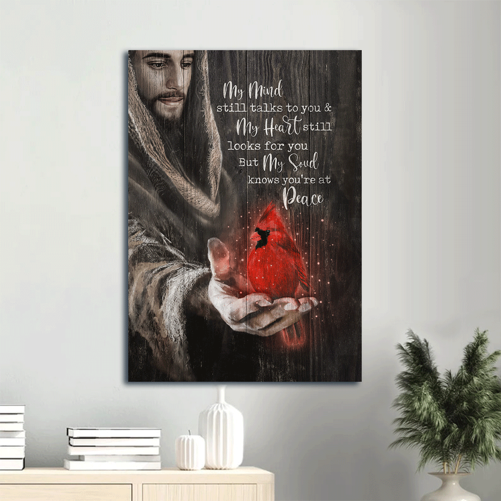 Heaven Portrait Poster Home Decor – Red Cardinal & Jesus Hand Memorial Gift for Family Members – Wall Art Prints Heaven Portrait Poster Home Decor – Red Cardinal & Jesus Hand Memorial Gift for Family Members – Wall Art Prints