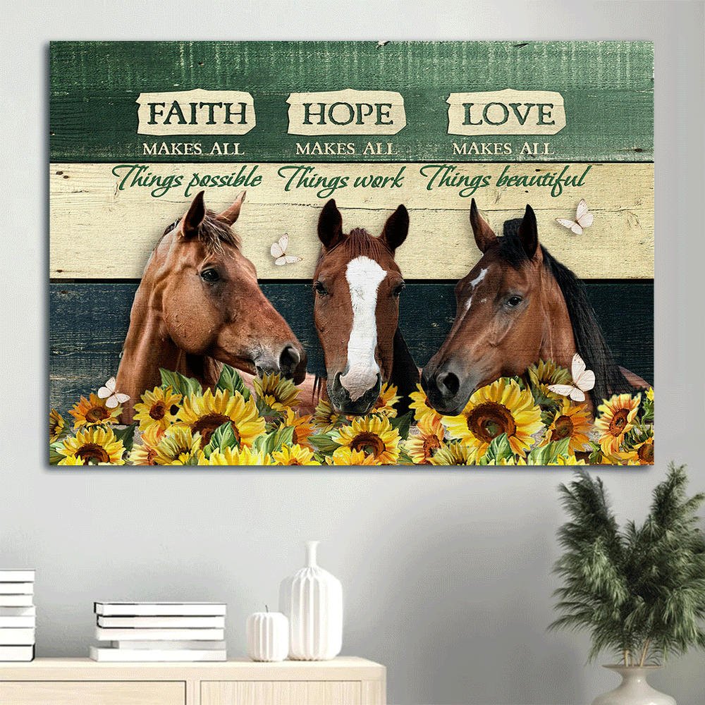 Jesus Landscape Poster Home Decor Gift – Quarter Horse & Sunflower Fence – Christian Wall Art Jesus Landscape Poster Home Decor Gift – Quarter Horse & Sunflower Fence – Christian Wall Art