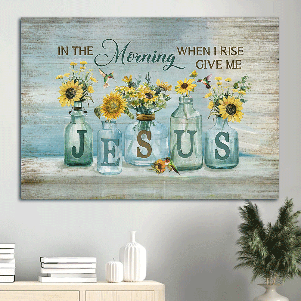 Give Me Jesus Landscape Poster: Sunflower Crystal Vase Hummingbird Poster Home Decor Gift – Christian Wall Art Gift Give Me Jesus Landscape Poster: Sunflower Crystal Vase Hummingbird Poster Home Decor Gift – Christian Wall Art Gift