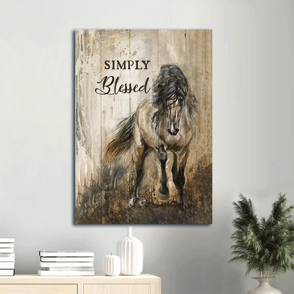 Running Horse Jesus Portrait Poster with Gray Background – Simply Blessed Christian Wall Art Gift Running Horse Jesus Portrait Poster with Gray Background – Simply Blessed Christian Wall Art Gift
