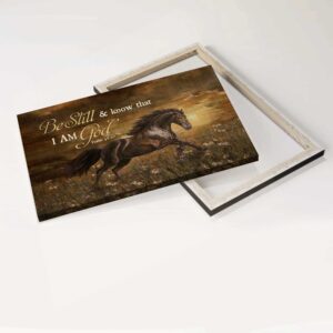 Jesus Landscape Poster - Running Horse & Daisy Field Christian Wall Art Home Decor Gift 3