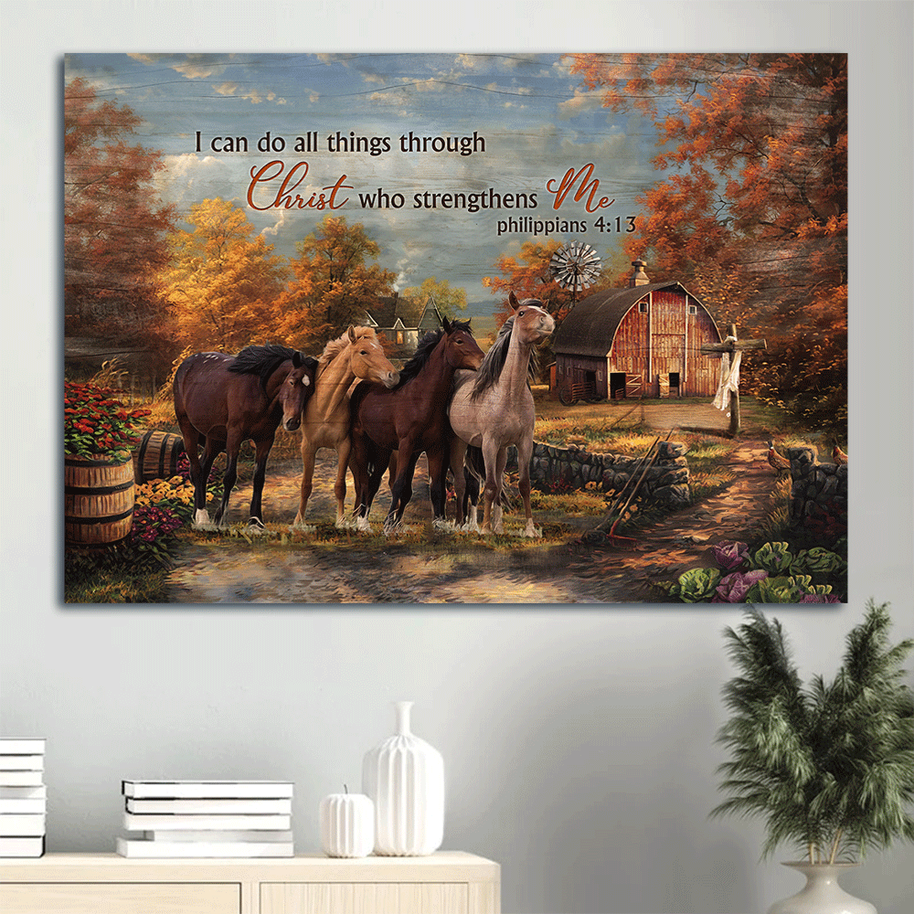 Christian Landscape Poster: Running Horses Autumn Forest Blue Sky – Gift for Christian Home Decor – Inspirational Wall Art Print Christian Landscape Poster: Running Horses Autumn Forest Blue Sky – Gift for Christian Home Decor – Inspirational Wall Art Print