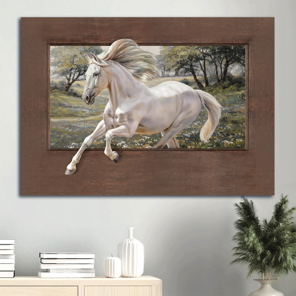 Christian Landscape Poster: Running Horse & Daisy Field Poster Home Decor Gift – Forest Wall Art Gift Christian Landscape Poster: Running Horse & Daisy Field Poster Home Decor Gift – Forest Wall Art Gift