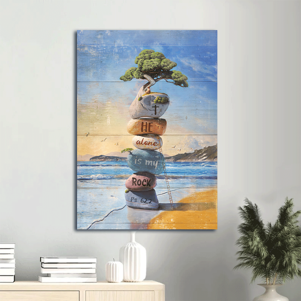 Christian Gift: Jesus Portrait Poster Home Decor – Rock Cairn & Bonsai Wall Art Christian Gift: Jesus Portrait Poster Home Decor – Rock Cairn & Bonsai Wall Art