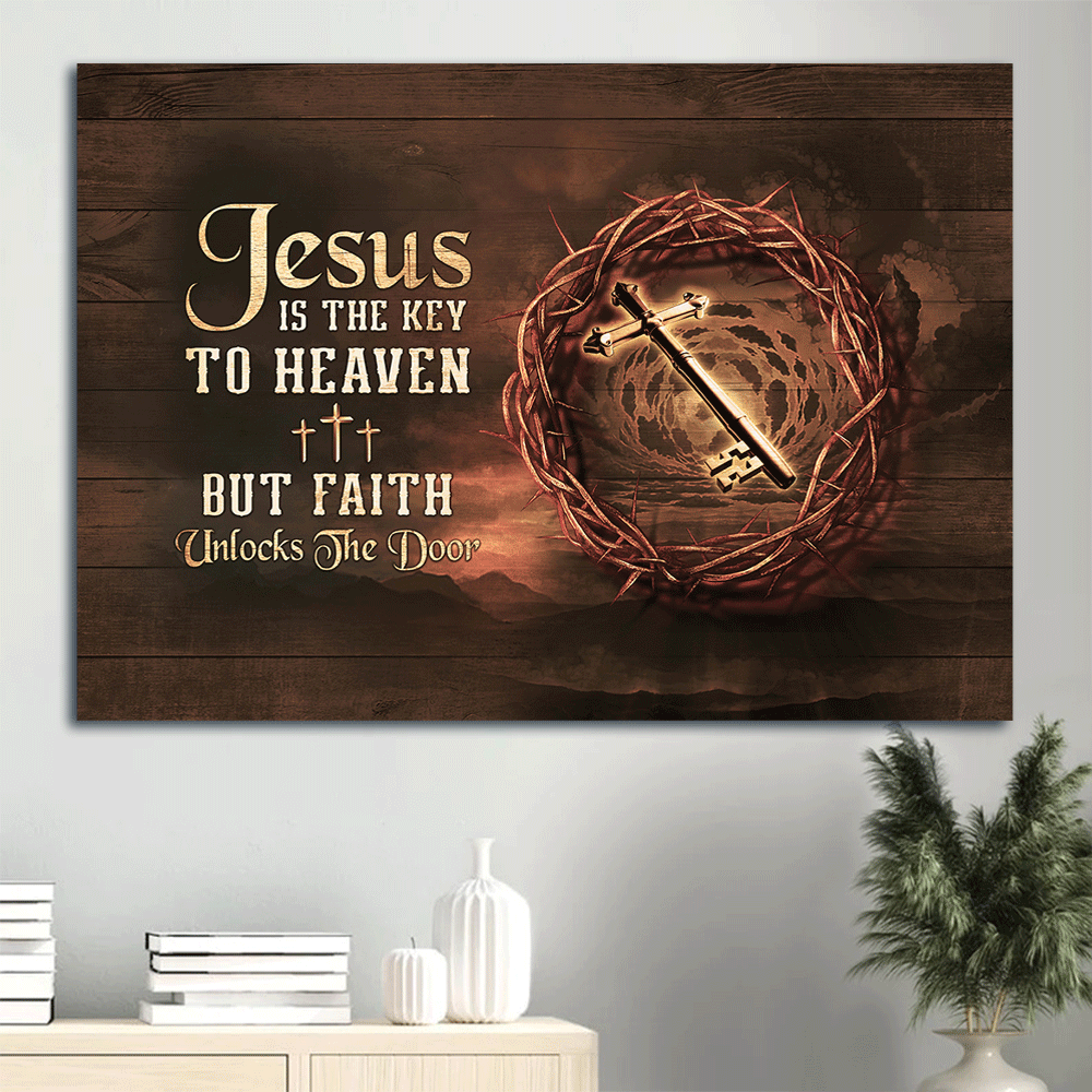 Jesus Landscape Poster: Key to Heaven Home Decor Gift for Christians – Christian Wall Art Prints Jesus Landscape Poster: Key to Heaven Home Decor Gift for Christians – Christian Wall Art Prints