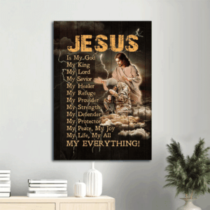Jesus Portrait Poster Home Decor Gift - Soldier Thunder - Christian Wall Art