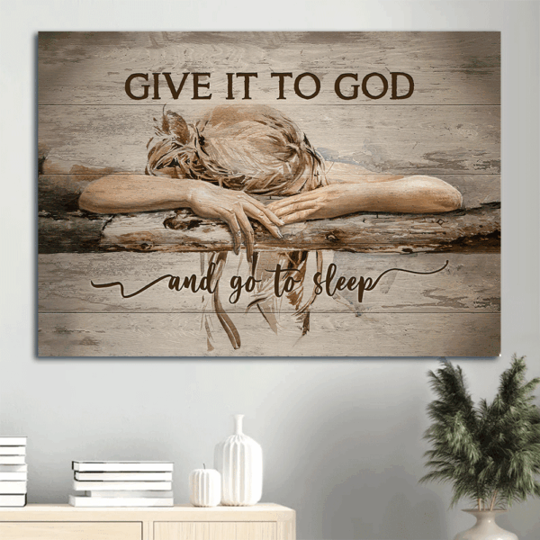 Sleeping Girl Jesus Landscape Poster – Christian Home Decor Gift Prints and Wall Art