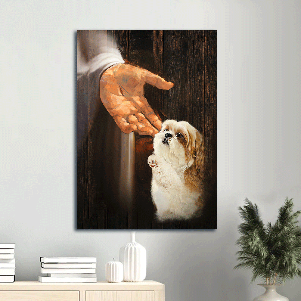 Jesus Portrait Poster: Shih Tzu Puppies & Christian Dog Lover Gift – Wall Art Prints Jesus Portrait Poster: Shih Tzu Puppies & Christian Dog Lover Gift – Wall Art Prints