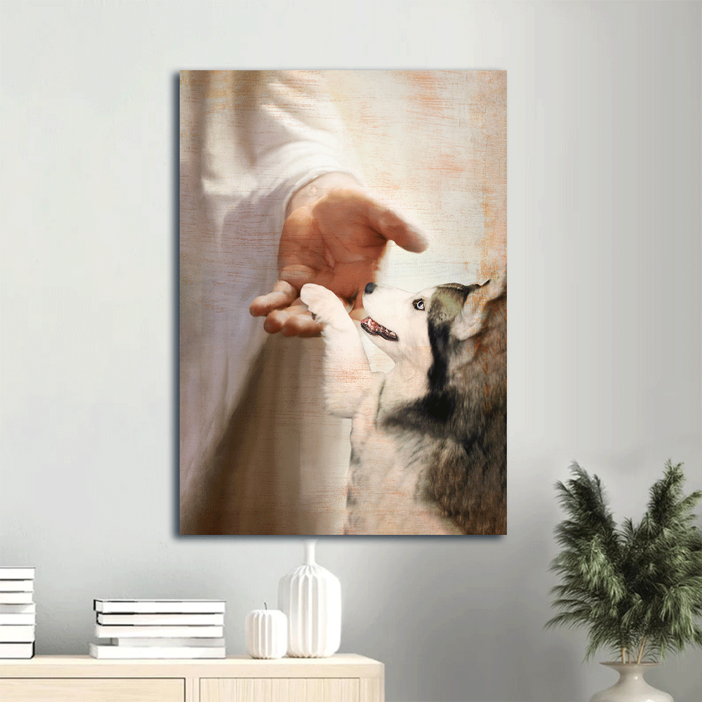 Siberian Husky Jesus Portrait Poster: Gift for Christian Dog Lover – Wall Art Prints Siberian Husky Jesus Portrait Poster: Gift for Christian Dog Lover – Wall Art Prints