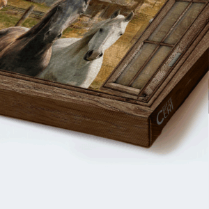 Jesus Landscape Poster - Old Barn & Horse Painting Christian Gift - Amazing Grace Decor 1