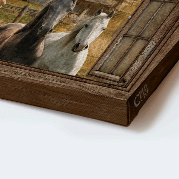 Jesus Landscape Poster – Old Barn & Horse Painting Christian Gift – Amazing Grace Decor
