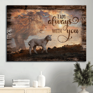 Jesus Landscape Poster Home Decor Gift - Lion of Judah Lamb of God Gorgeous Sunrise - Perfect Christian Gift