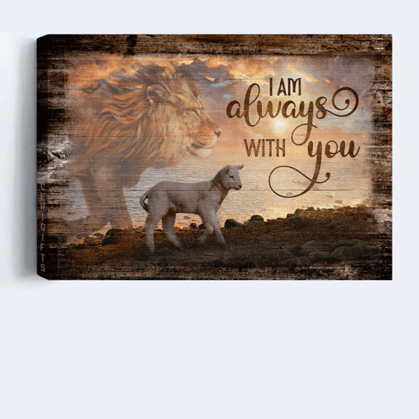Jesus Landscape Poster Home Decor Gift – Lion of Judah Lamb of God Gorgeous Sunrise – Perfect Christian Gift
