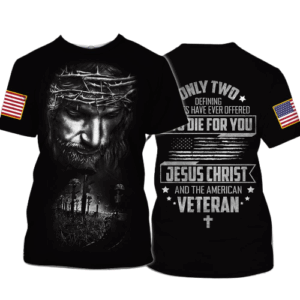 Veteran Hoodie Shirt Jesus Christ And The American Veteran Awesome T-shirt Veteran Shirt Military Shirt Apparel 1