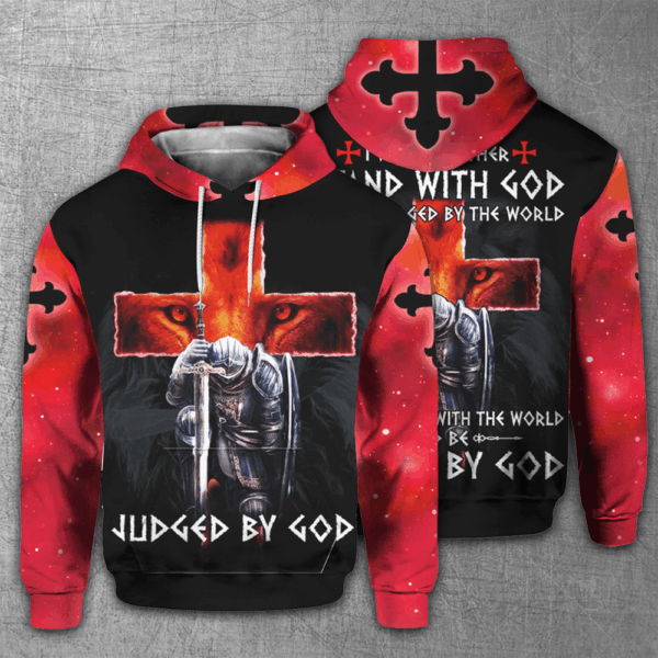 Jesus Shirt I Would Rather Stand With God And Be Judged By The World Red Black T-shirt Jesus Hoodie 2025