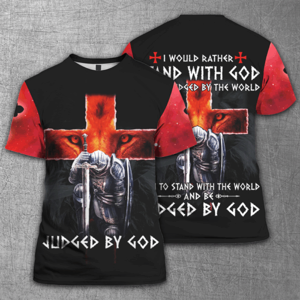 Jesus Shirt I Would Rather Stand With God And Be Judged By The World Red Black T-shirt Jesus Hoodie 2025