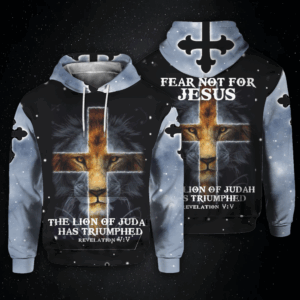 Jesus T-shirt Fear Not For Jesus The Lion Of Juda Has Triumphed Black Lion T-shirt Jesus Hoodie 2025