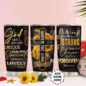 Jesus Sunflower Child Of God Stainless Steel Tumbler 20oz - Jesus Lover Men Women