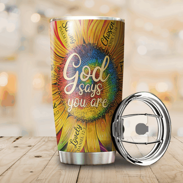 jesus-Daisy God Say You Are Personalized Name Stainless Steel Tumbler 20Oz DA20052102 – Jesus Lover Men Women