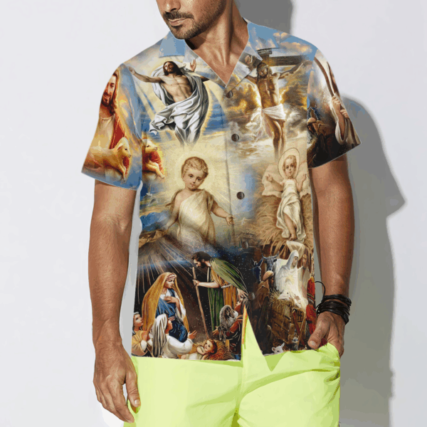 Hawaiian Shirt featuring The Life of Jesus – Vibrant and Unique Design