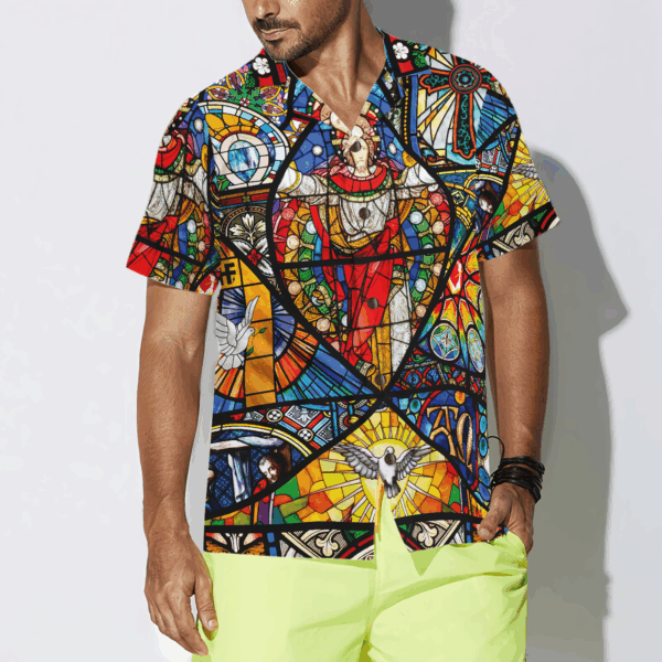 Jesus Resurrection Colored Pattern Hawaiian Shirt – Unique & Stylish Design