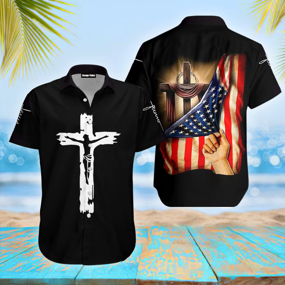 Jesus One Nation Under God Hawaiian Shirt – Trendy Religious Apparel Jesus One Nation Under God Hawaiian Shirt – Trendy Religious Apparel