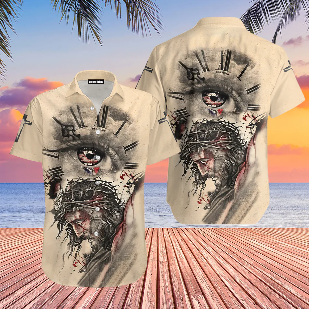 Unique Jesus Eye Clock Hawaiian Shirt – Trendy and Stylish Design Unique Jesus Eye Clock Hawaiian Shirt – Trendy and Stylish Design
