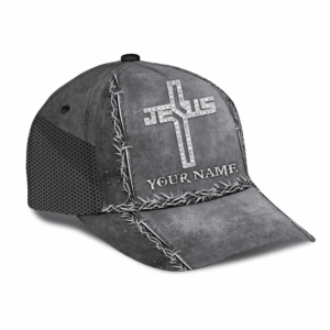 Personalized Name Jesus Is My Savior Diamond Cross Classic Cap - Gift 2025 for Men Women 3