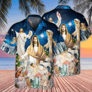 Jesus Christmas Miracle Night Hawaiian Shirt Hoodifize - Festive Holiday Attire