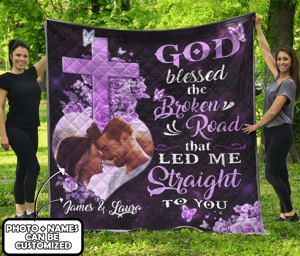 Blessed Husband and Wife Family Faith 3D Custom Quilt – Personalized All Overprint Design Blessed Husband and Wife Family Faith 3D Custom Quilt – Personalized All Overprint Design