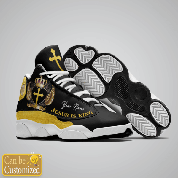 Jesus is King Faith Over Fear custom name Air Jordan 13 Shoes – Gift for Men Women