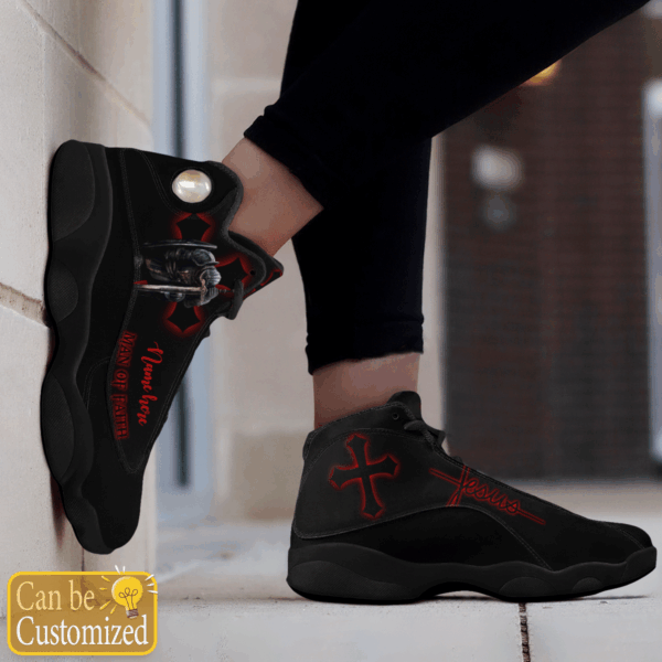 Man Of Faith Black Jesus custom name Air Jordan 13 Shoes Gift for Men Women