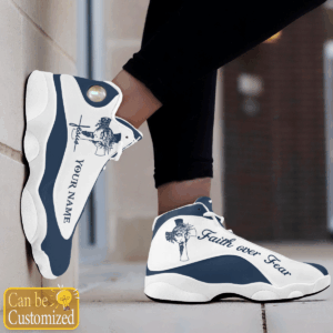 Jesus Faith over Fear Unique custom name Air Jordan 13 Shoes - Gift for Men Women 3