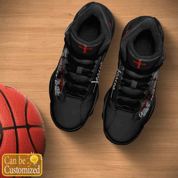 Black Cross Walk By Faith Jesus custom name Air Jordan 13 Shoes Gift for Men Women