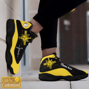 Jesus Saved My Life custom name Air Jordan 13 Shoes Yellow - Gift for Men Women 5