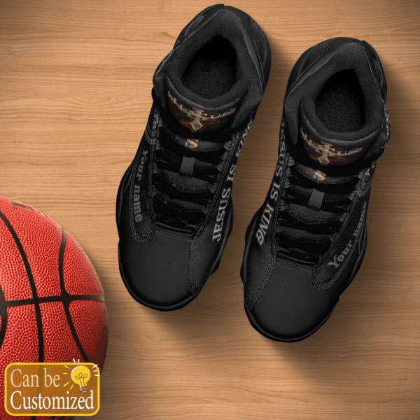Black Jesus is King Cross custom name Air Jordan 13 Shoes Gift for Men Women