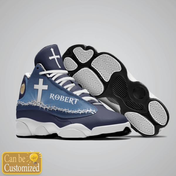 Jesus Walk by faith Hemstitch custom name Air Jordan 13 Shoes – Gift for Men Women