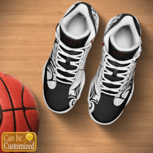 Jesus Pattern custom name Air Jordan 13 Shoes Black and White - Gift for Men Women 3