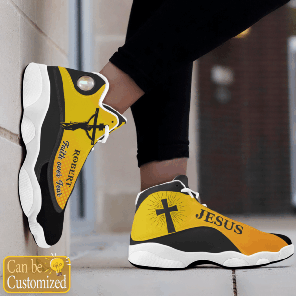 Jesus Faith over Fear custom name Air Jordan 13 Shoes – Gift for Men Women