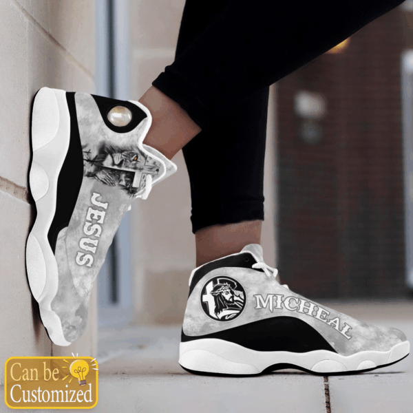 Jesus Gray Lion custom name Air Jordan 13 Shoes – Gift for Men Women