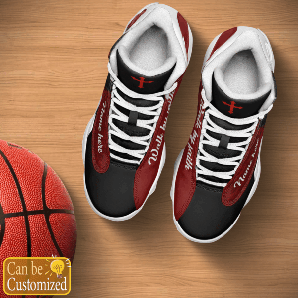 Jesus Walk by Faith custom name Air Jordan 13 Shoes Red – Gift for Men Women