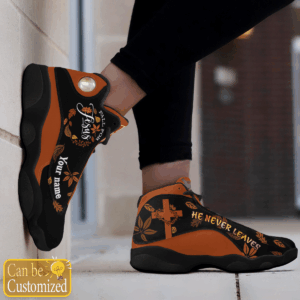 Fall For Jesus, He Never Leaves custom name Air Jordan 13 Shoes Gift for Men Women 3