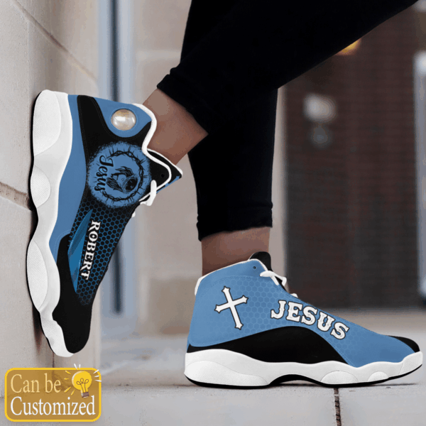 Jesus Basic Cool Dark Blue custom name Air Jordan 13 Shoes – Gift for Men Women