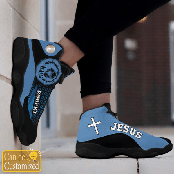 Jesus Basic Cool Dark Blue custom name Air Jordan 13 Shoes – Gift for Men Women