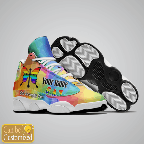 God Accept You LGBT Jesus custom name Air Jordan 13 Shoes Gift for Men Women