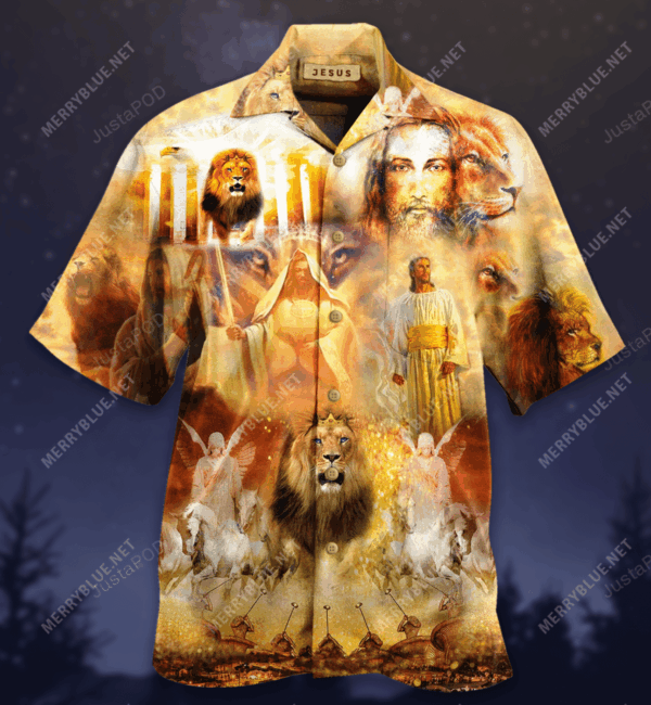 Jesus Lion Hawaiian Shirt: Unique Religious Apparel for Men