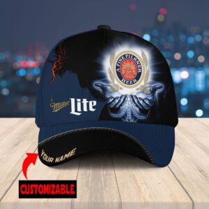 Miller Lite Jesus Custom Name Baseball Cap - Gift 2025 for Men Women